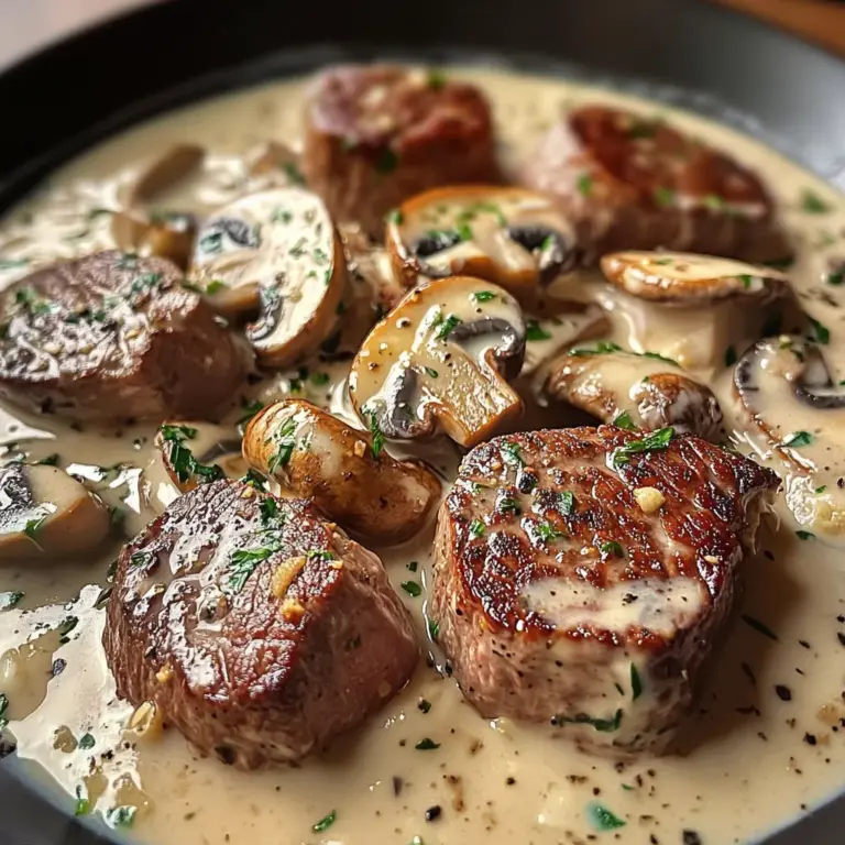 Blanquette de Filet Mignon de boeuf aux Champignons