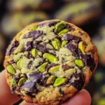 Cookies pistache et pépites de chocolat noir