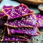 Crackers croustillants betterave et sésame