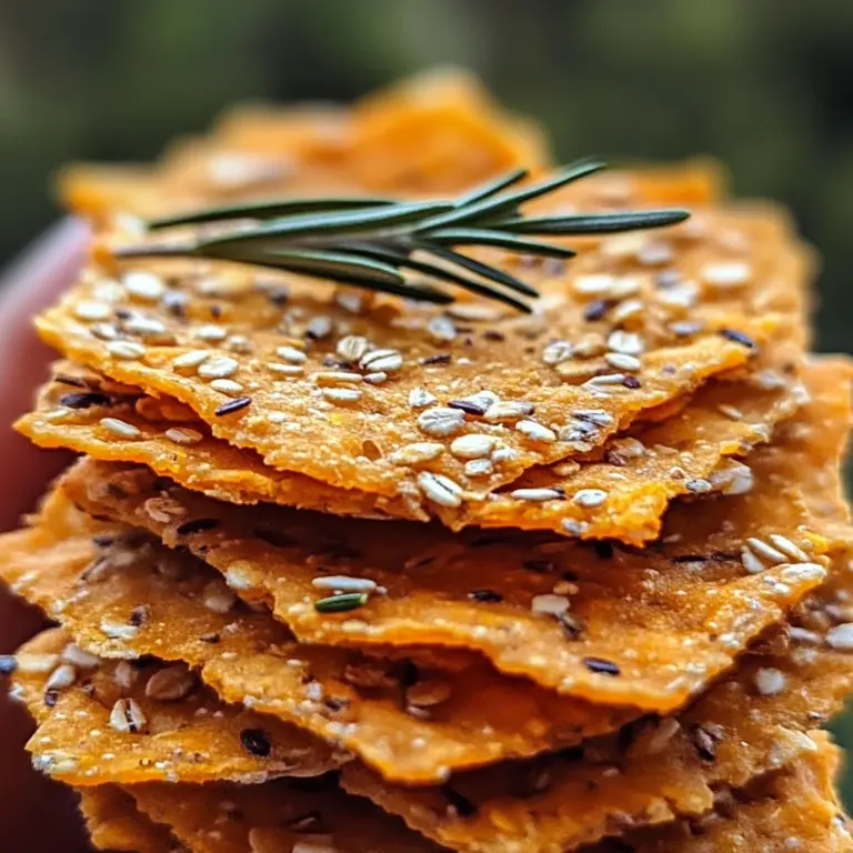 Crackers de patate douce, romarin et avoine