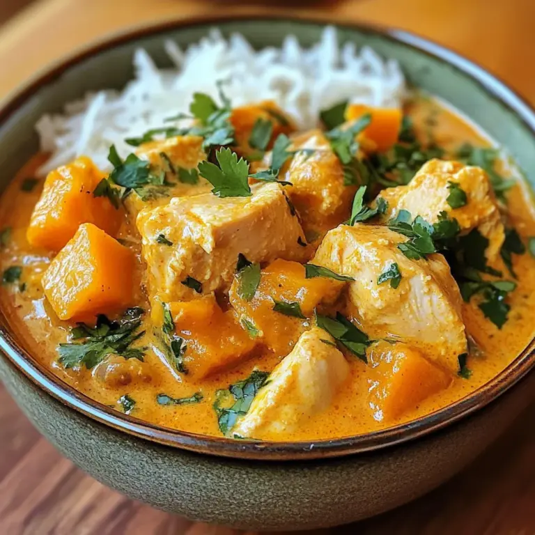 Curry onctueux de poulet et butternut
