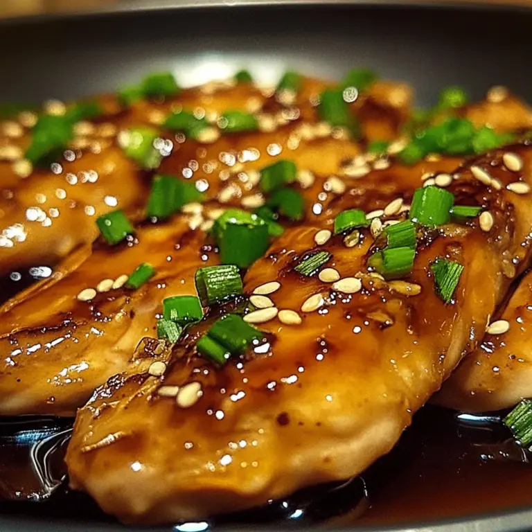 Escalopes de Poulet Caramélisées à l'Ail, Miel et Sauce 