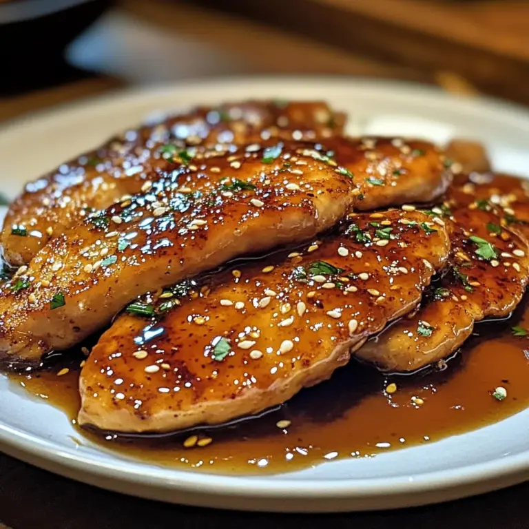Escalopes de Poulet Caramélisées à l'Ail, Miel et Sauce Soja : Un Délice Sucré-Salé