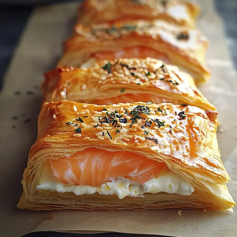 Feuilletés au Saumon et Fromage
