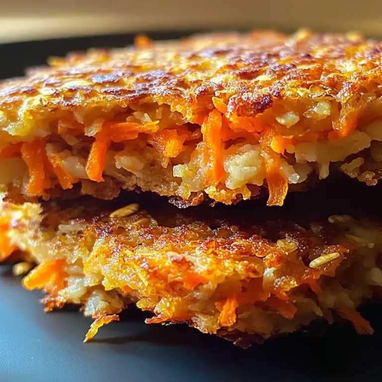 Galettes aux Carottes et Flocons d'Avoine