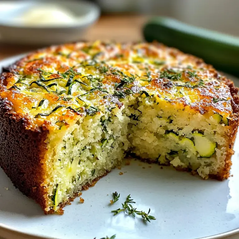 Gâteau moelleux courgettes parmesan