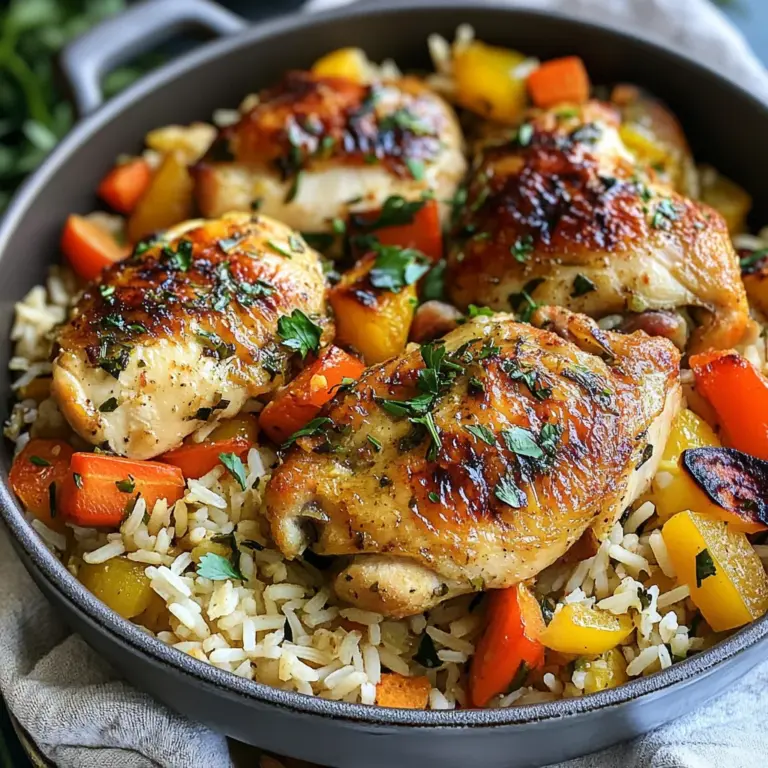 Riz au four poulet légumes