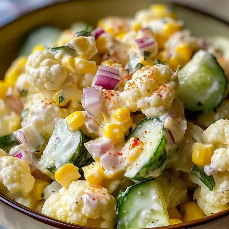 Salade chou-fleur maïs concombre
