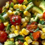 Salade de maïs et avocat
