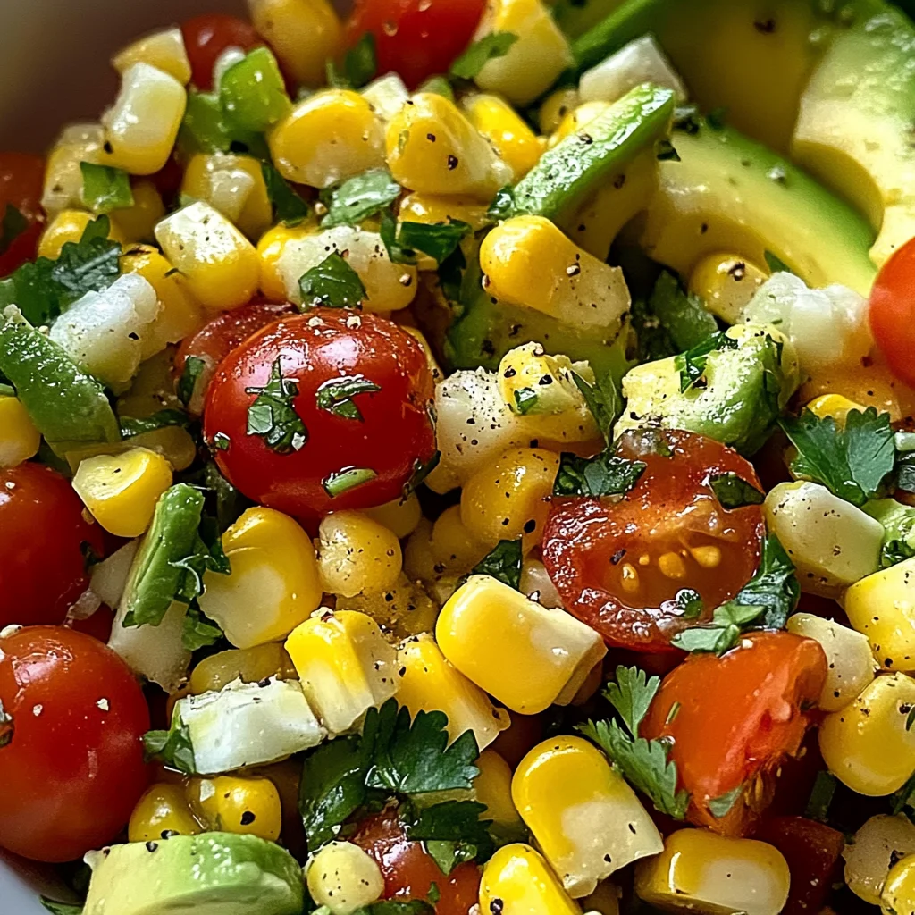Salade de maïs et avocat