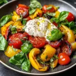 Salade de poivrons grillés à la burrata
