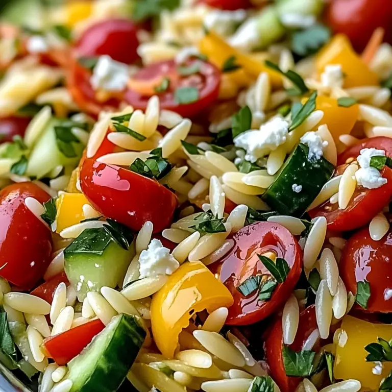 Salade d’orzo arc-en-ciel
