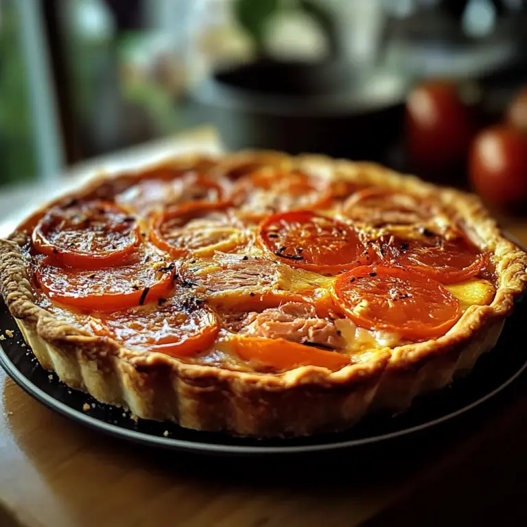 Tarte Thon Tomate et Moutarde : Une Recette Savoureuse et Facile à Réaliser