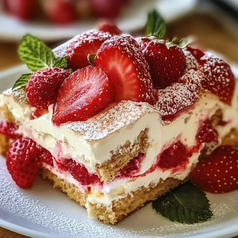 Tiramisu gourmand aux fraises