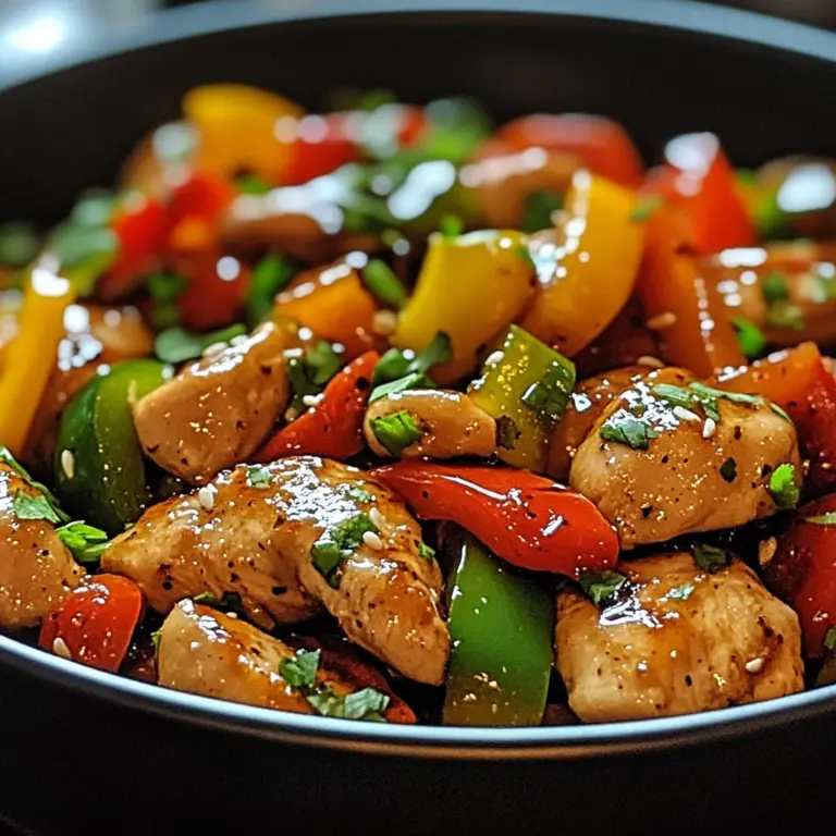 Wok de Poulet aux Poivrons